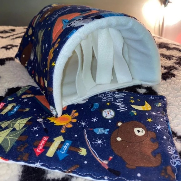 Small pet guinea pig hedgehog rat cozy set of two hide and sack - Picture 2 of 4